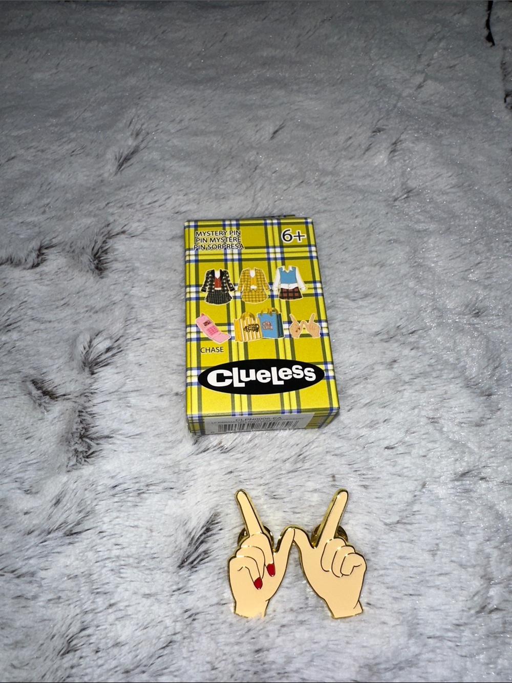 Clueless Yellow Plaid Mystery Pin Set with Hand Enamel Pin